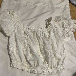 white eyelet apricot lane top